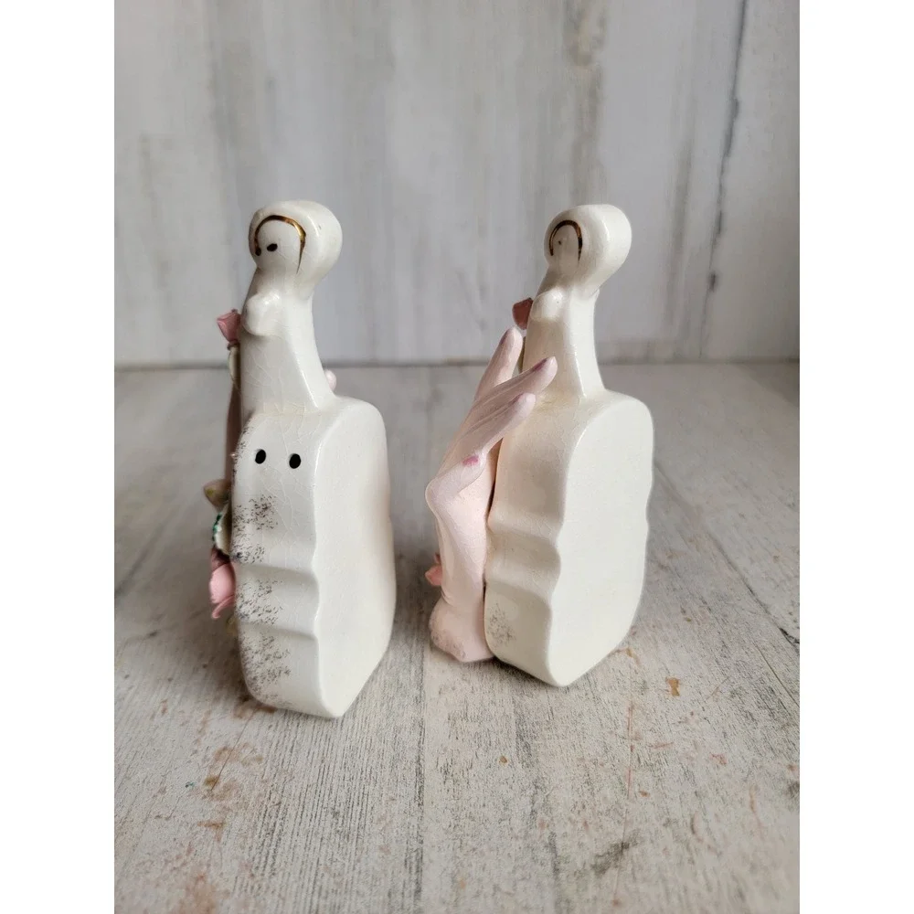 Vintage salt pepper‎ shaker Violin hand rose kitchen set home decor unique